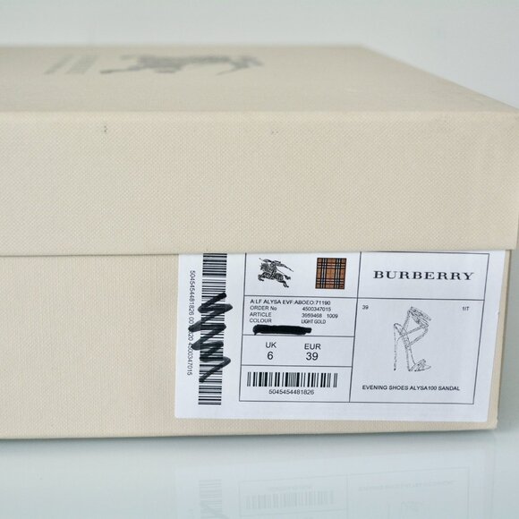 NWT BURBERRY LEATHER STRAPPY SANDALS - Picture 11 of 11